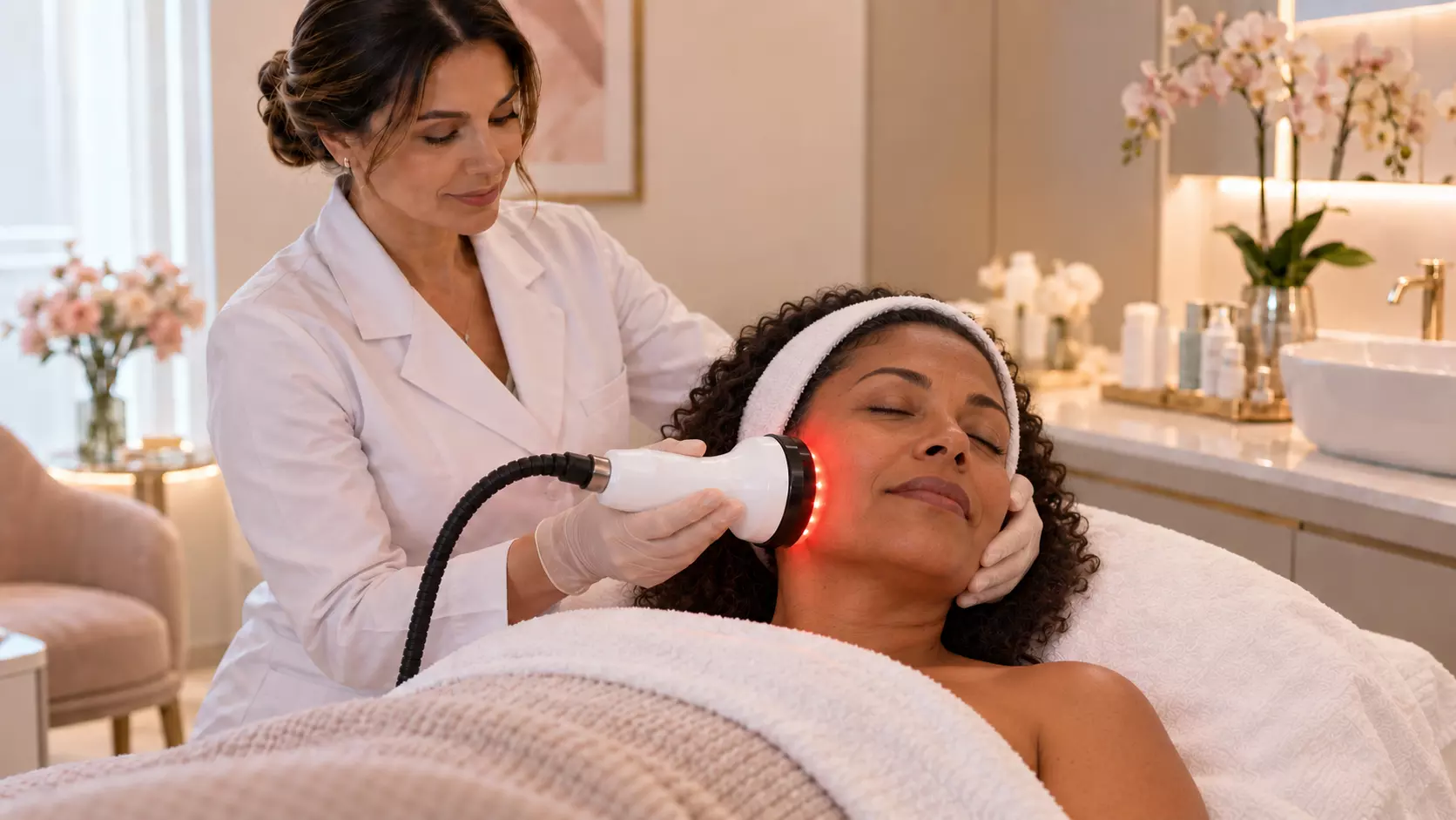 <span>Fototerapia facial:</span> como funciona, indicações, benefícios e resultados